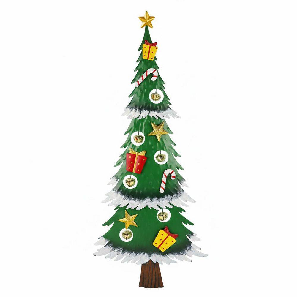 "36"" Metal Christmas Tree Yard Stakes with Bells - Outdoor Holiday Winter Decor" price history on PriceWatchPro