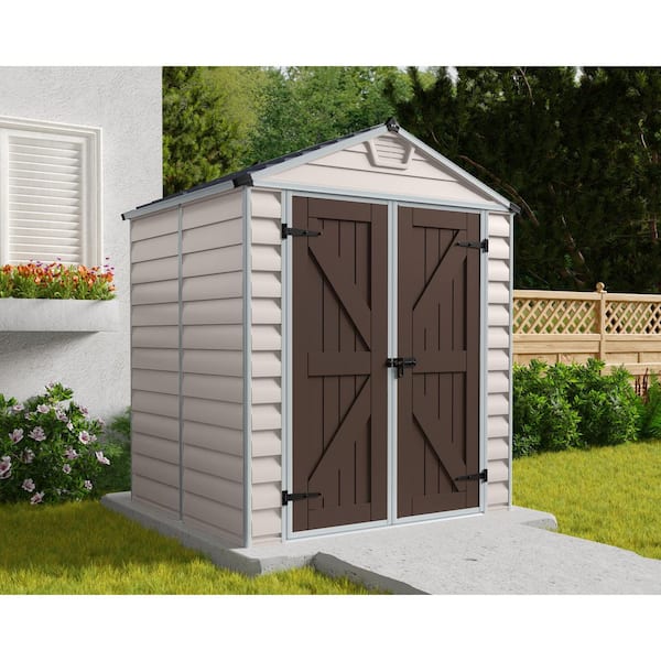 SkyLight 6 ft. x 5 ft. Tan Garden Outdoor Storage Shed