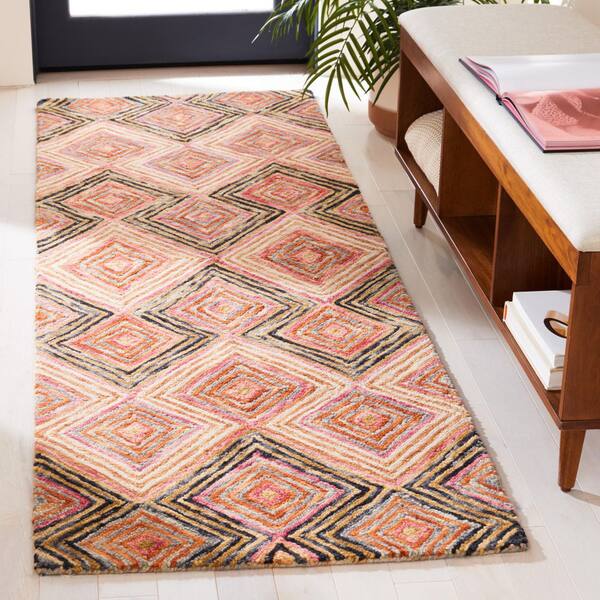 Aspen 2 ft. x 7 ft. Gold/Olive Geometric Runner Rug