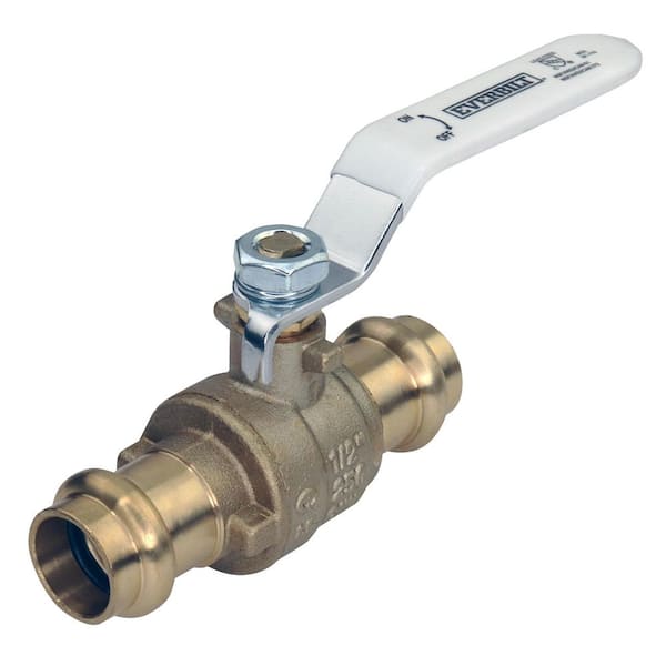 1/2 in. Press x 1/2 in. Press Lead Free Brass Ball Valve