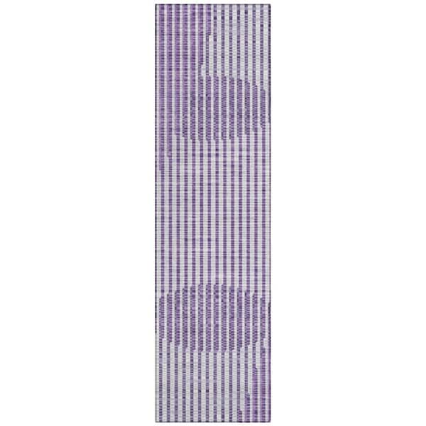 Addison Rugs Chantille Machine Washable Indoor/Outdoor Abstract ACN1001 Purple 2 ft. 3 in. x 7 ft. 6 in. Area Rug