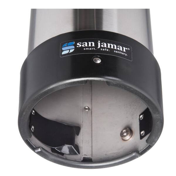 San Jamar Large Water Cup Dispenser w/Removable Cap Wall Mounted Stainless Steel 