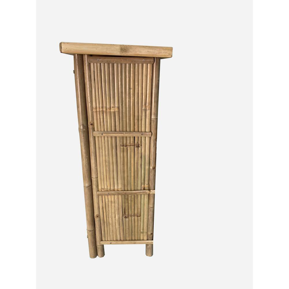 Natural Bamboo Tiki Bar Counter with Tile Roof