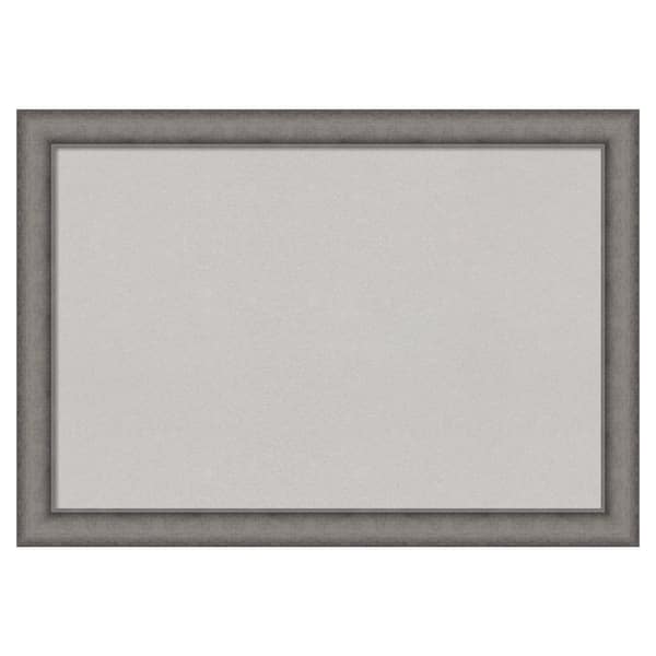 Amanti Art Burnished Concrete Wood Framed Grey Corkboard 40 in. x 28 in ...