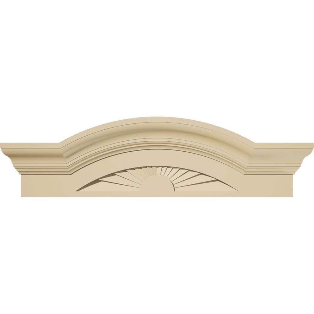 Pedss Ekena Millwork 24-in W x 7-in H x 2-1/2-in P Segment Arch W/Flankers ...