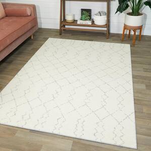 Reeves Ivory 9 ft. x 12 ft. Moroccan Trellis Area Rug