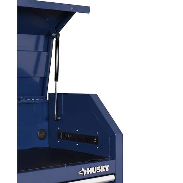 Husky Standard Duty 42 in. x 18 in. D 12-Drawer Blue Rolling Tool