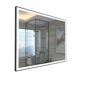 40 in. W x 32 in. H Rectangular Framed Wall Mount Anti-Fog LED Light Bathroom Vanity Mirror