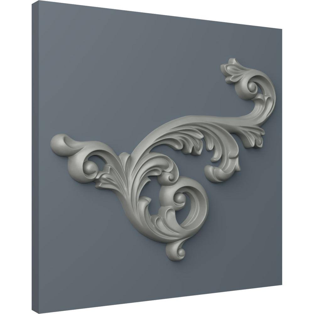 Gray Polyurethane Decorative Right Onlay Accent Piece