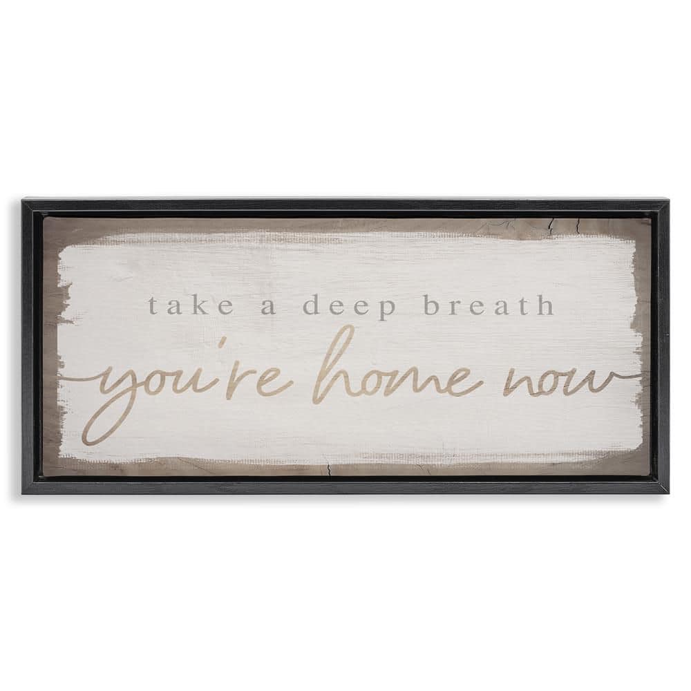 You're Home Now Weathered Chic by Daphne Polselli Black Floater Frame Graphic Art Print Typography 31 in. x 15 in. price history on PriceWatchPro