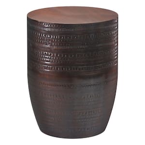 Johnsen Boho 15 in. Wide Metal Large Accent Side Table in Oil Rubbed Bronze, Fully Assembled