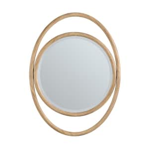 Esca 28.0 in. W x 38.0 in. H Framed Wall Bathroom Vanity Mirror in Natural