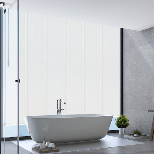 EMOH Dove 70 in. - 130 in. W x 94 in. L Adjustable 6-Panel in Satin Nickel Single Rail Panel Track with 23.5 in. Slates