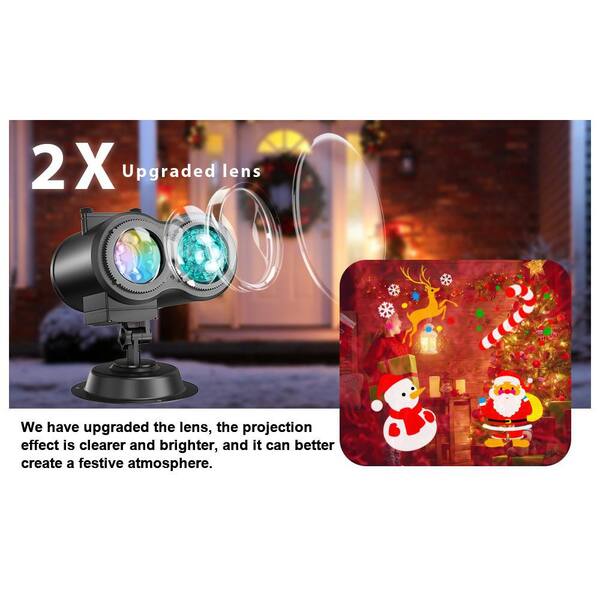 Justincity 2-in-1 LED Christmas Projector Light with Remote, 4