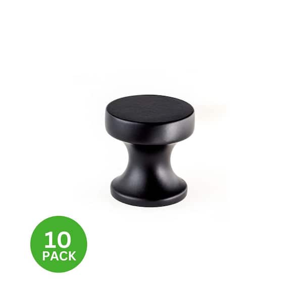 10-Pack High Desert 1 in. (25 mm) Classic Matte Black Round Cabinet Knob