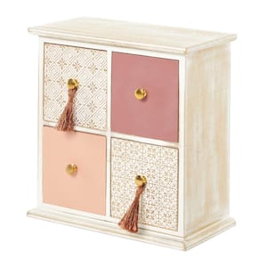 Light Brown Wood Eclectic Jewelry Box