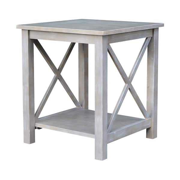 Unbranded Hampton Weathered Taupe Gray End Table