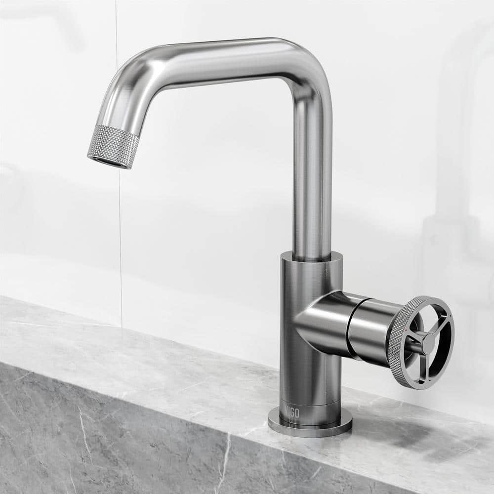 Cass 9" Brushed Nickel Single Handle Bathroom Faucet