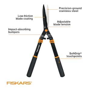 22 in. Wavy-blade Hedge Shears with Adjustable Blades