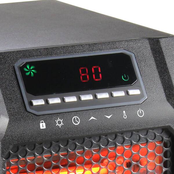 Comfort Zone 1,500-Watt Electric Digital Quartz Infrared Cabinet Space  Heater with Remote Control in Black CZ2018 - The Home Depot