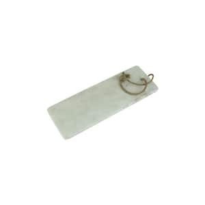 White Marble Cutting Board Long with Rope Handle