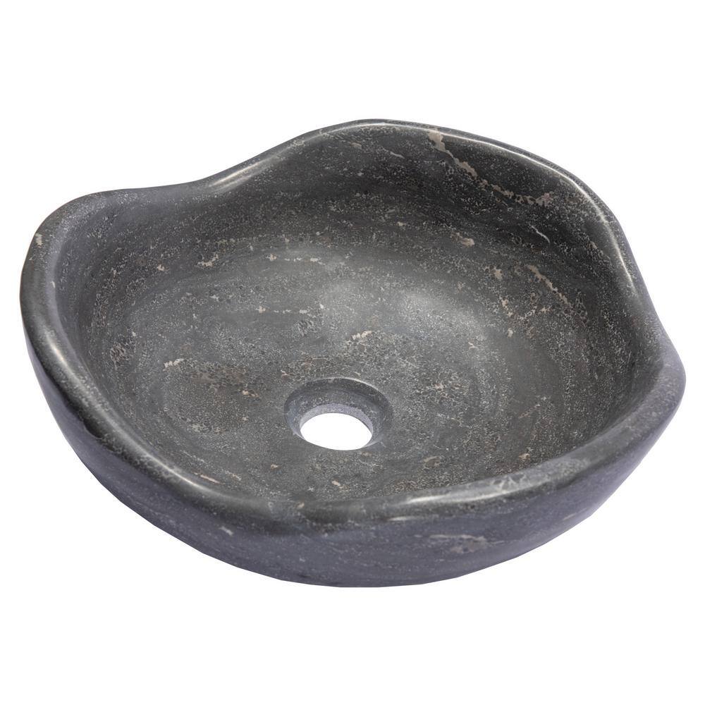 Eden 16'' Black Stone Freeform Vessel Sink