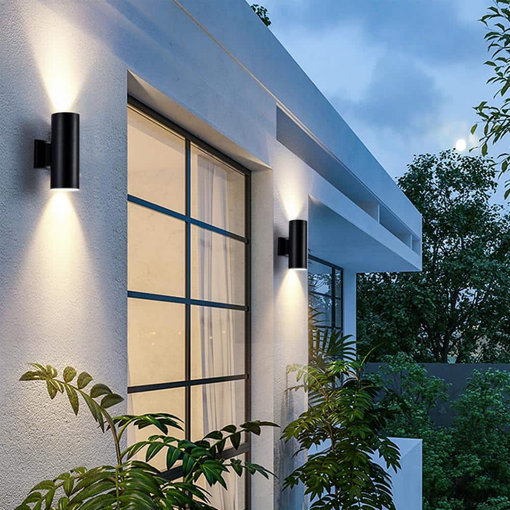 Luna Noir 11" Black LED Outdoor Wall Sconce