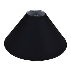 18 in. W x 9 in. H Black/Nickel Hardware Coolie Lamp Shade