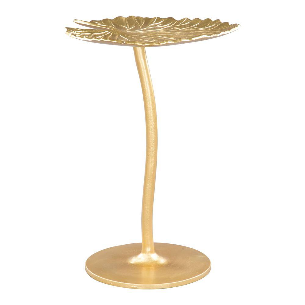 Elegant Lily 22'' Round Gold Metal Side Table