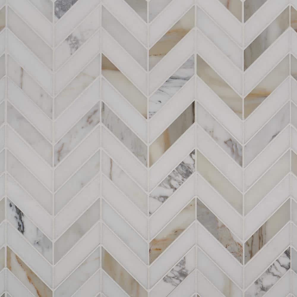 Ivy Hill Tile Dart Calcutta and Thassos 10-3/4 in. x 10-3/4 Ivy Hill Tile Dart Calcutta and Thassos 10-3/4 in. x 10-3/4