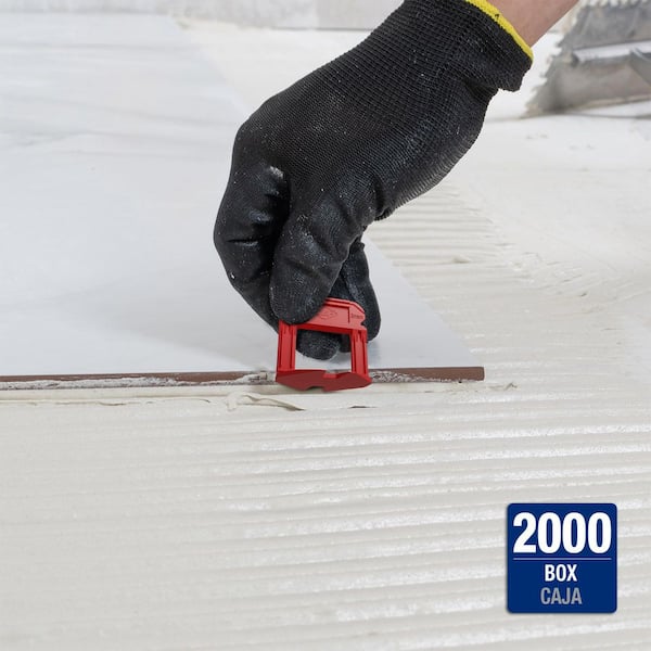 Xtreme Red 1/8 in. Clip, Part A of 2-Part Tile Leveling System 2,000-Pack