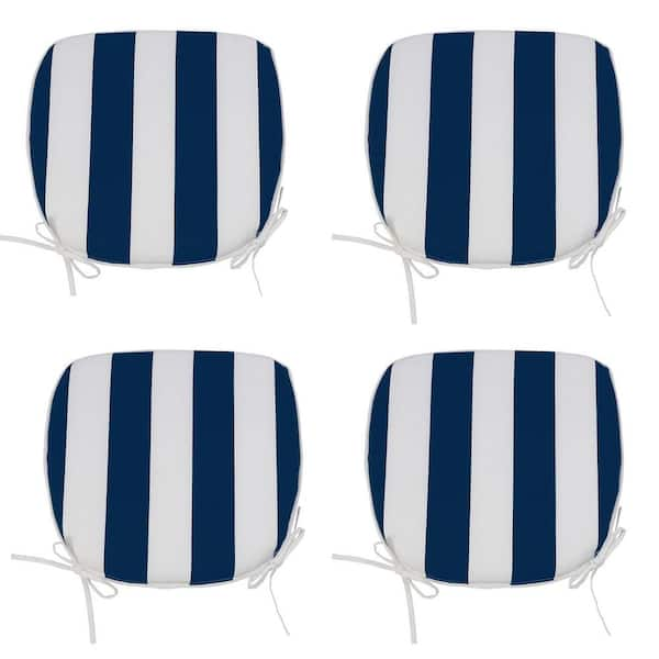 Blue and discount white chair pads