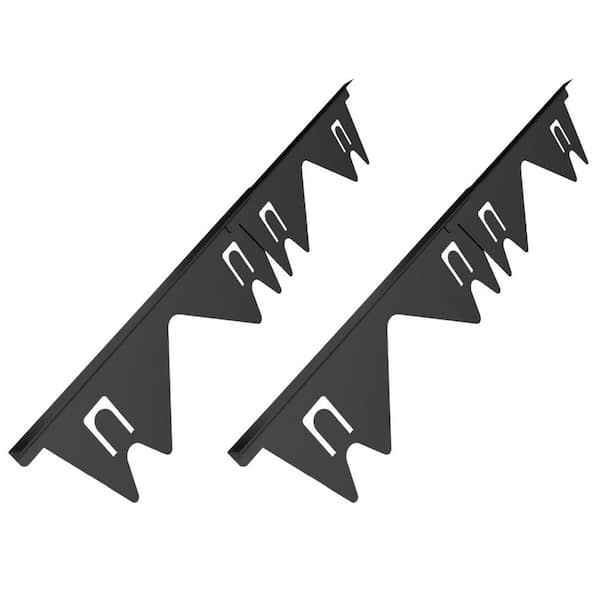 2 Pack Black Stainless Steel Stove Gap Covers, Stove Gap Filler for Kitchen Oven Counter Side Gap, Range Trim Kit