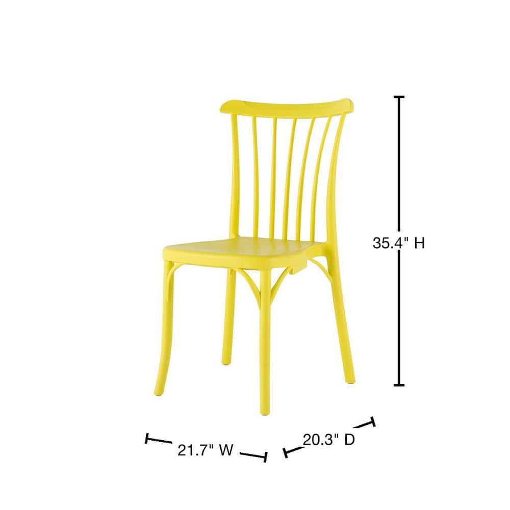 Lagoon Stackable Rio Yellow Polypropylene Dining Chair
