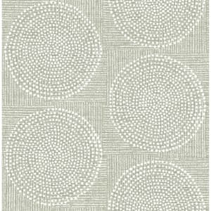 Salma Sage Medallion Textured Non-pasted Paper Wallpaper
