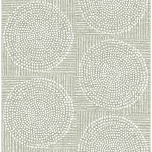 Salma Sage Green Medallion Wallpaper Sample