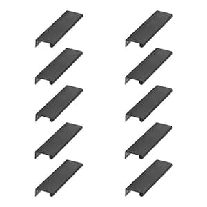 5-1/16 in. (128 mm) Center-to-Center Matte Black Contemporary Drawer Edge Pull (10-Pack)