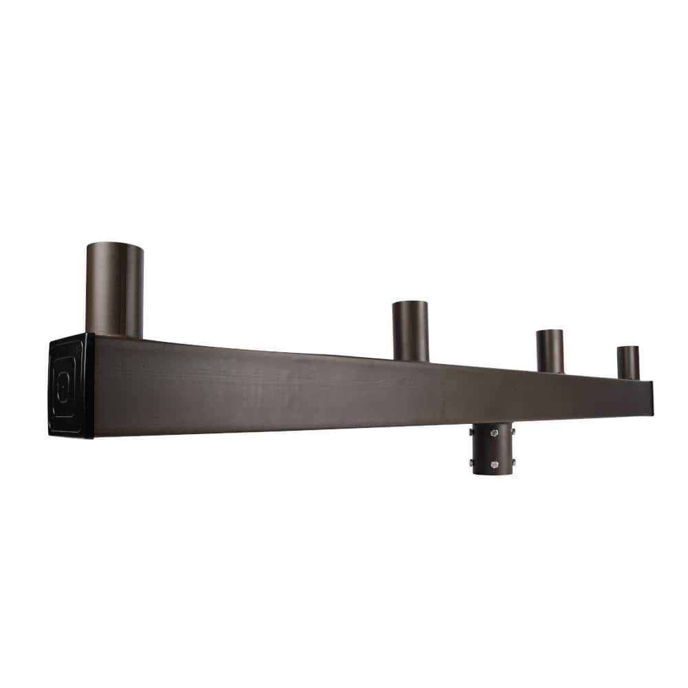 64 in. 180-Degree Quad In-Line Low Profile Bullhorn Mounting Bracket Tenon Adapter for Round Outdoor Pole Lights price history on PriceWatchPro