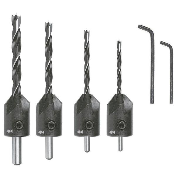 Fisch FSH-134800 Drill/Countersink Set 1/8-Inch, 5/32-Inch, 3/16-Inch \u0026 1/2-Inch