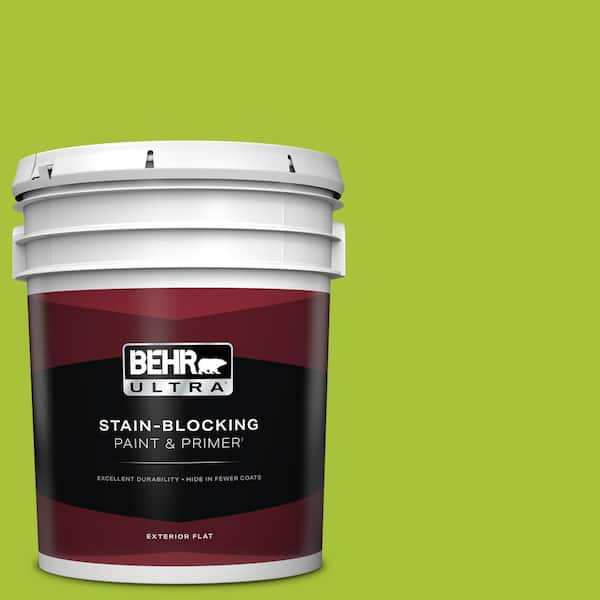 BEHR ULTRA 5 gal. #S-G-410 Green Crush Flat Exterior Paint & Primer