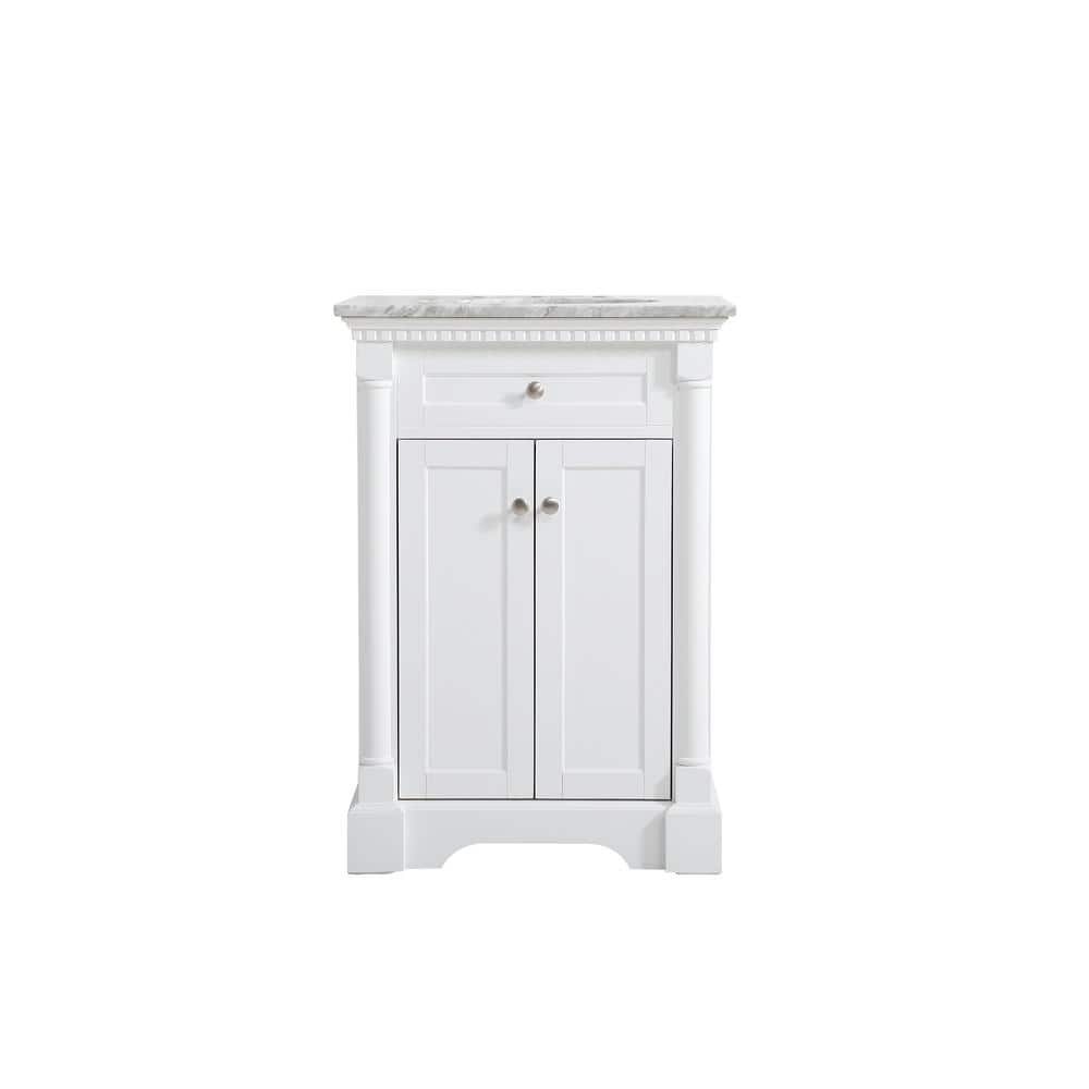 Simply Living 24 in. W x 21.5 in. D x 35 in. H Bath Vanity in White with Ca