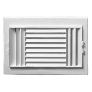 12 in. x 6 in. 3-Way Plastic Wall/Ceiling Register in White