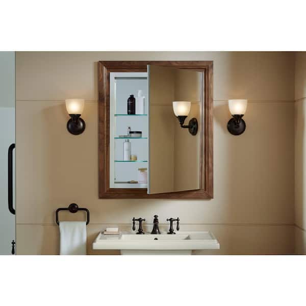 KOHLER Verdera 24 in. W x 30 in. H Recessed Medicine Cabinet with Flip-Out Mirror