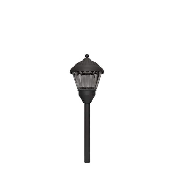 Archipelago Lighting Plug-N-Go Low Voltage 100 Lumen Ribbed Glass Metal Black LED Landscape Path Light
