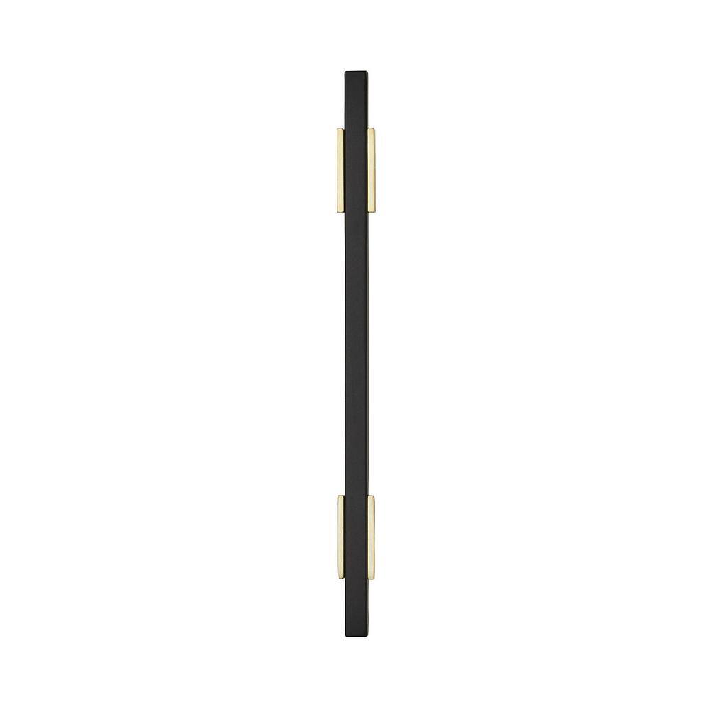 Brushed Gold and Matte Black Modern Bar Pull