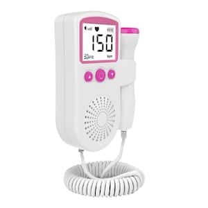 Home Fetal Heart Rate Monitor for Pregnancy Baby Fetal Sound Heart Rate Detector in Pink