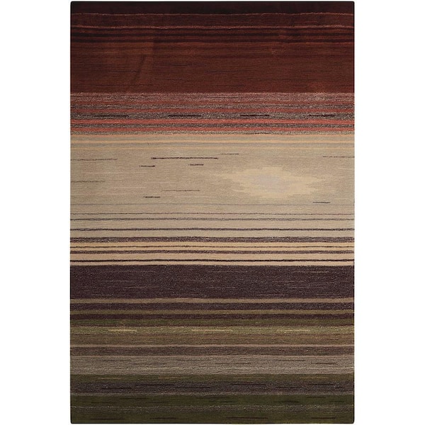 Nourison Contour Tequila Sunrise Forest 7 ft. x 9 ft. Moroccan Contemporary Area Rug