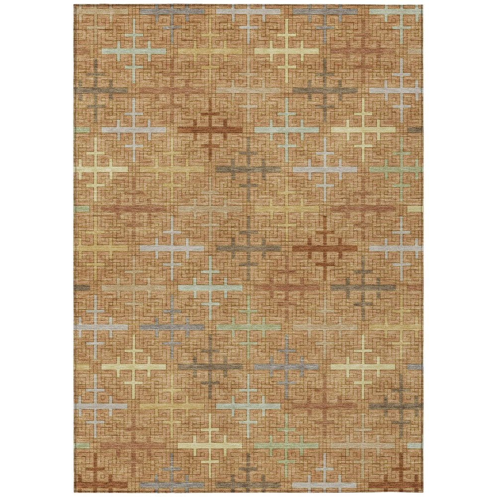 Chantille Machine Washable Indoor/Outdoor Abstract ACN2850 Copper 5 ft. x 7 ft. 6 in. Area Rug price history on PriceWatchPro
