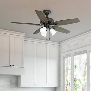 thumbnail image 2 of Hunter 42-Inch Traditional Bronze Indoor Ceiling Fan – 5-Blade, Pull Chain Control, Refurbished 2 of 6