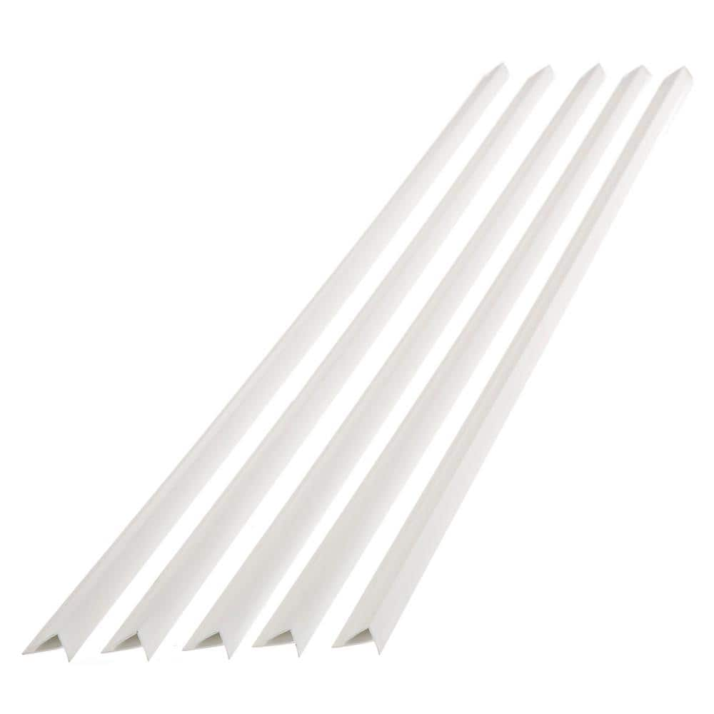 Cornière adhésive PVC blanc 15 x 15 mm, 2,5 m